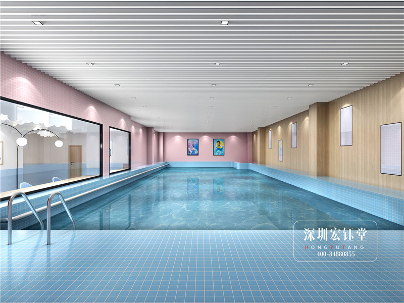 鄭州樂旗親子游泳館泳池裝修設(shè)計效果圖