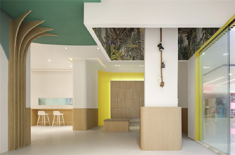 布丁兒童情商早教機構前臺裝修實景圖