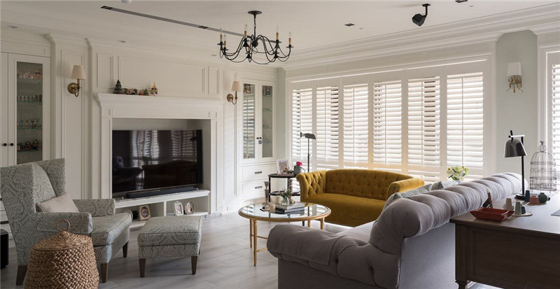 鄭州宏鈺堂專業(yè)別墅裝修公司-180平美式別墅大宅裝修實景圖