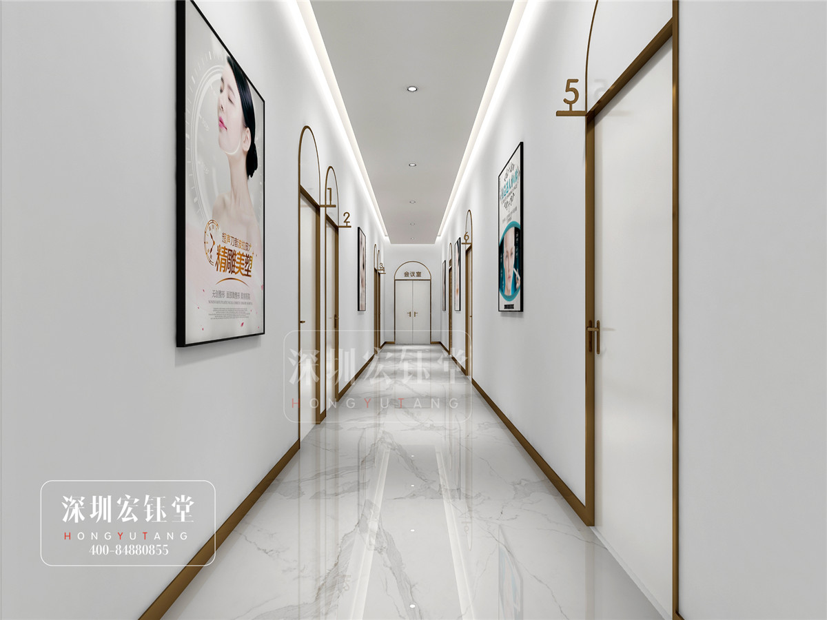 鄭州佑尓美醫(yī)療整形醫(yī)院走廊裝修設(shè)計(jì)效果圖-宏鈺堂作品 鄭州佑尓美醫(yī)療整形醫(yī)院走廊裝修設(shè)計(jì)效果圖-宏鈺堂作品