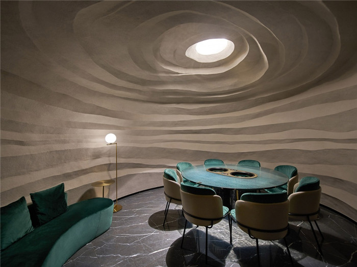 超有創(chuàng)意的奇幻椰林主題椰子雞火鍋店裝修實景圖