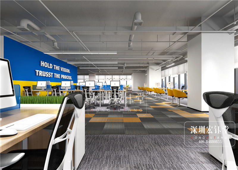 河南信安世紀敞開辦公區(qū)裝修