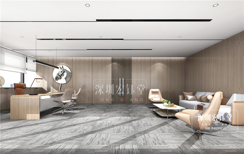 信安世紀總經(jīng)理室裝修效果圖