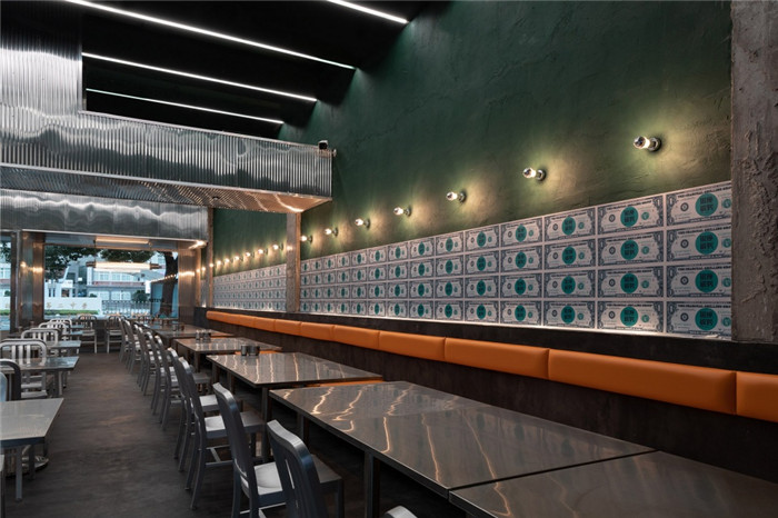 特色工業(yè)風(fēng)銀座碳烤燒烤餐廳裝修設(shè)計(jì)方案