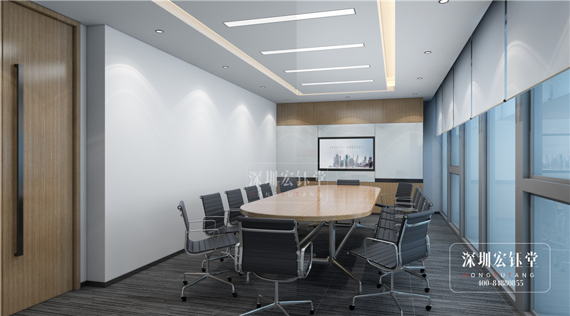 鄭州曠真律師事務所10人會議室設計效果圖 鄭州曠真律師事務所10人會議室設計效果圖