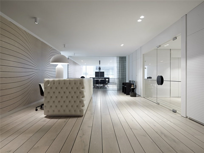 工程公司辦公室前臺(tái)裝修效果圖