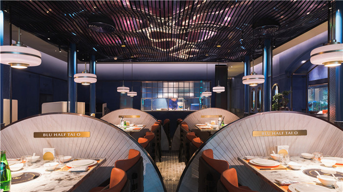 以海為主題的輕奢風(fēng)海鮮火鍋餐廳裝修設(shè)計(jì)案例 以海為主題的輕奢風(fēng)海鮮火鍋餐廳裝修設(shè)計(jì)案例