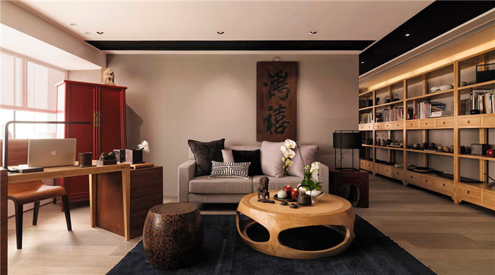 鄭州宏鈺堂分享小型新中式禪意領(lǐng)導(dǎo)辦公室裝修設(shè)計方案