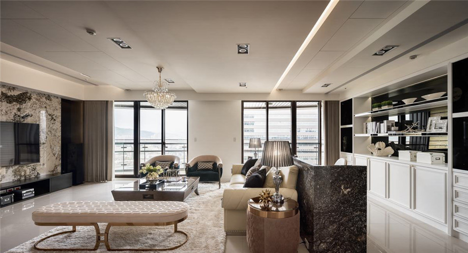 新鄭正商紅河谷雙拼別墅裝修設(shè)計(jì)方案實(shí)景圖