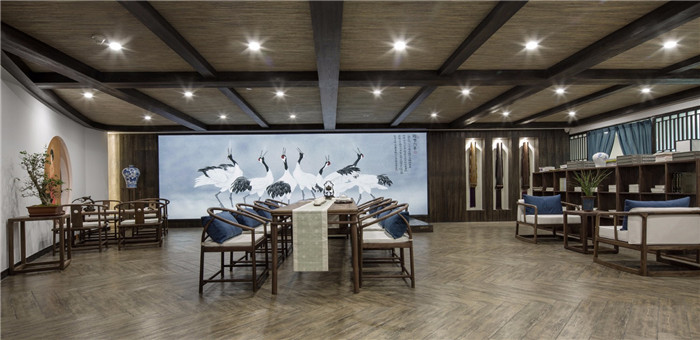 擇守書院新中式國學教育培訓機構接待大廳裝修設計實景圖 擇守書院新中式國學教育培訓機構接待大廳裝修設計實景圖