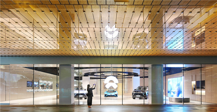 鄭州展廳裝修公司分享蔚來(lái)汽車(chē)用戶體驗(yàn)中心裝修設(shè)計(jì)方案