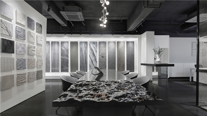 黑白灰構(gòu)造極簡藝術(shù)風(fēng)駿美石材展廳選樣區(qū)裝修設(shè)計(jì)方案 黑白灰構(gòu)造極簡藝術(shù)風(fēng)駿美石材展廳選樣區(qū)裝修設(shè)計(jì)方案