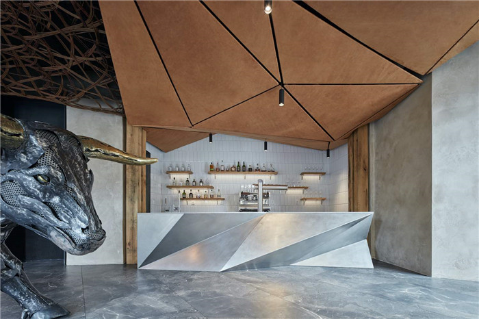 以原生態(tài)自然為主題的STK牛排餐廳吧臺(tái)裝修設(shè)計(jì)案例 以原生態(tài)自然為主題的STK牛排餐廳吧臺(tái)裝修設(shè)計(jì)案例