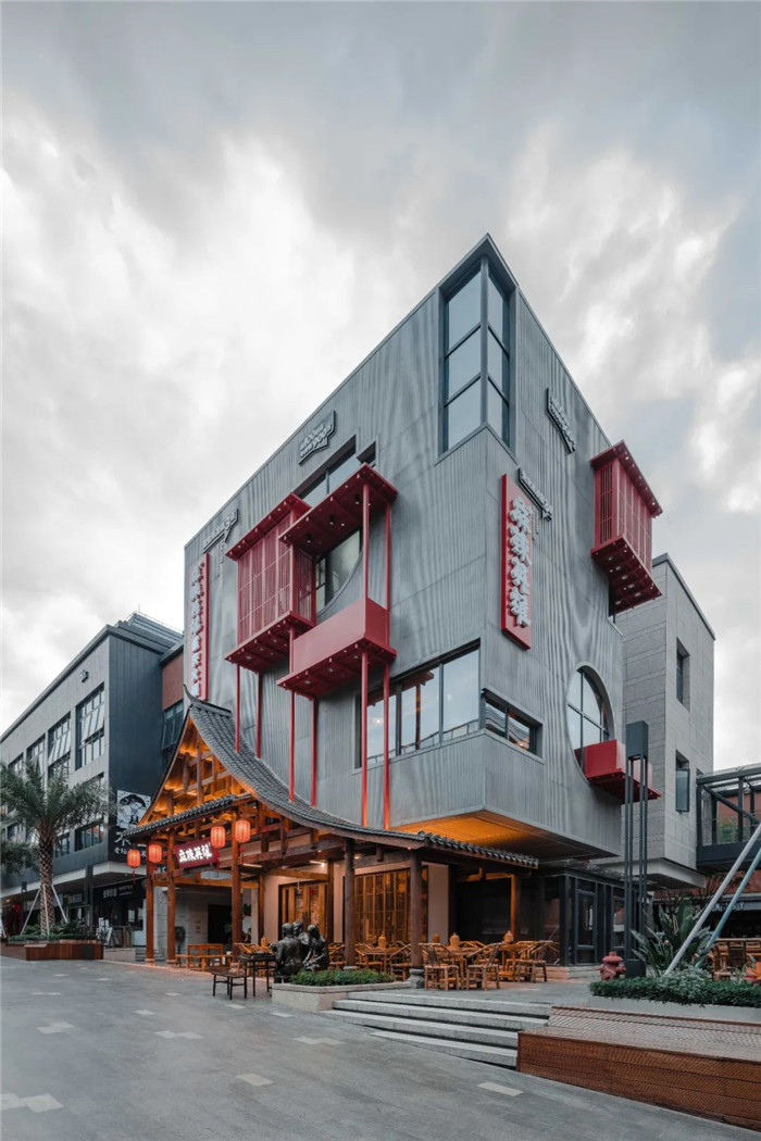 中式連鎖火鍋店裝修 麻辣英雄火鍋店外觀門頭裝修設(shè)計方案 中式連鎖火鍋店裝修 麻辣英雄火鍋店外觀門頭裝修設(shè)計方案