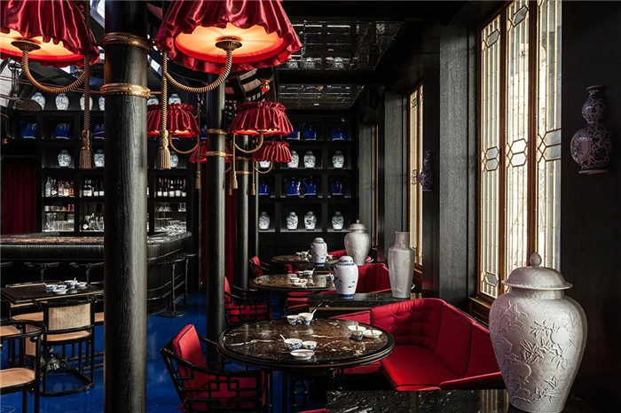 鄭州裝修公司推薦中情西韻得云茶樓裝修設(shè)計(jì)實(shí)景圖