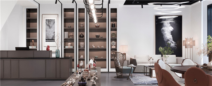 東方美學(xué)高端家居展廳裝修設(shè)計實景圖 東方美學(xué)高端家居展廳裝修設(shè)計實景圖