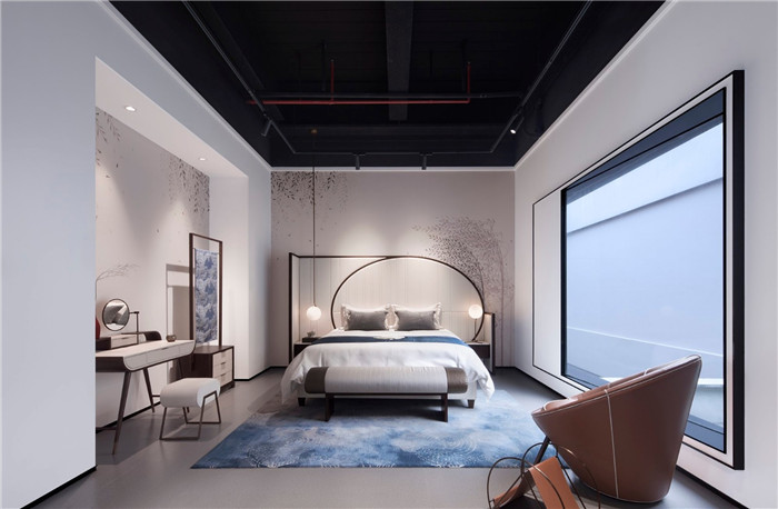 東方美學(xué)高端家居展廳展示區(qū)臥室裝修設(shè)計實景圖 東方美學(xué)高端家居展廳展示區(qū)臥室裝修設(shè)計實景圖