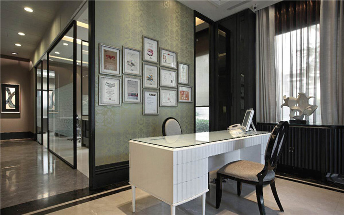 現(xiàn)代輕奢風(fēng)300平牙科診所接待臺裝修設(shè)計(jì)實(shí)景圖 現(xiàn)代輕奢風(fēng)300平牙科診所接待臺裝修設(shè)計(jì)實(shí)景圖
