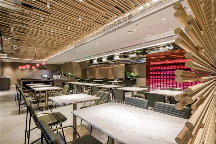 以竹為主題的漁語魚酸菜魚餐飲店面裝修設計方案