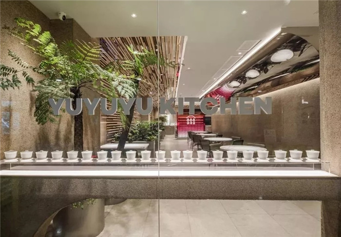 以竹為主題的漁語魚酸菜魚餐飲店面裝修設計方案