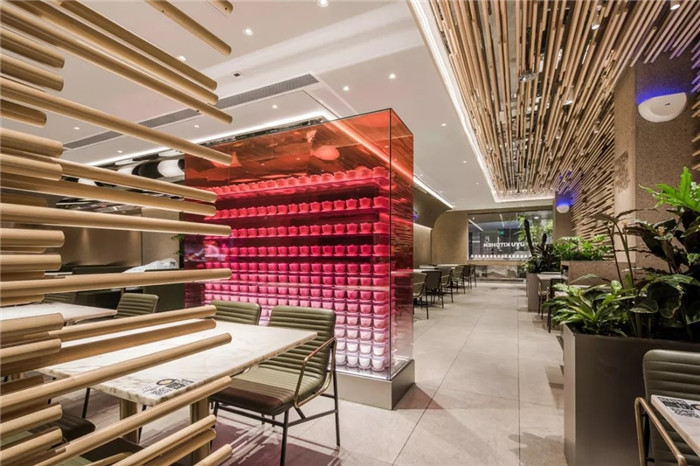 以竹為主題的漁語魚酸菜魚餐飲店面裝修設計方案