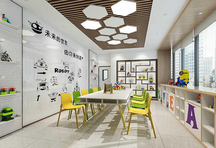 高思STEAM機器人編程教育培訓教室裝修設(shè)計方案