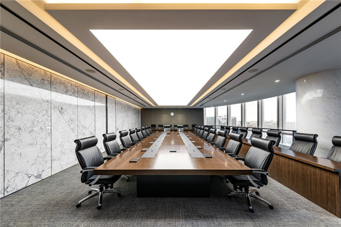 中建八局9000平高端中式總部辦公室會議室裝修設(shè)計(jì)案例