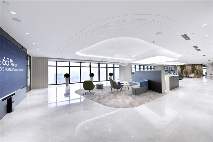前臺休閑區(qū)裝修-5000平現(xiàn)代風(fēng)科技公司集團總部辦公裝修設(shè)計方案 前臺休閑區(qū)裝修-5000平現(xiàn)代風(fēng)科技公司集團總部辦公裝修設(shè)計方案