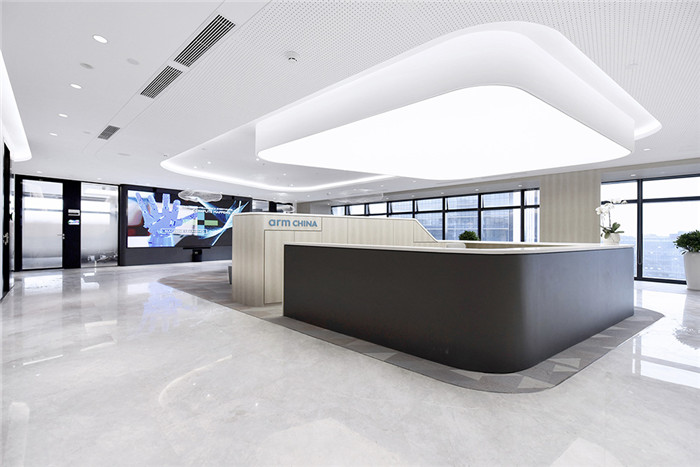 接待吧臺裝修設(shè)計-5000平現(xiàn)代風(fēng)科技公司集團總部辦公裝修設(shè)計方案 接待吧臺裝修設(shè)計-5000平現(xiàn)代風(fēng)科技公司集團總部辦公裝修設(shè)計方案